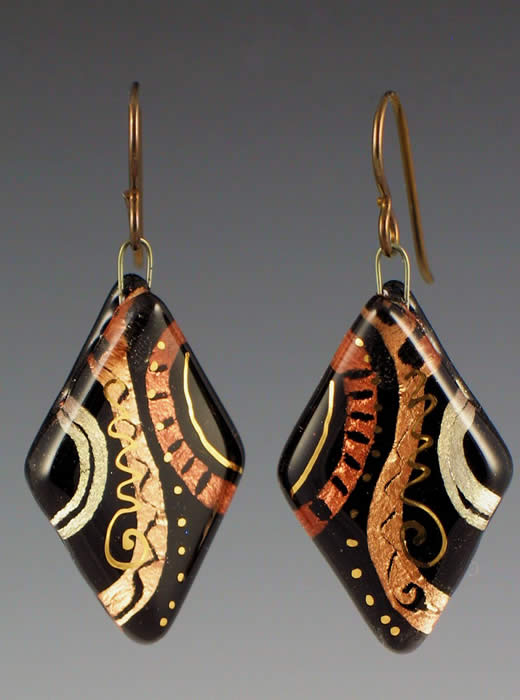 Holly Sokol, fused glass earrings