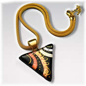 pendant, necklace, jewelry, Holly Sokol, Fused Glass, HauteNoire.etsy.com, hsokol.etsy.com, black, gold, copper,  silver, 