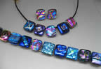Holly Sokol Dichroic glass jewelry necklaces 